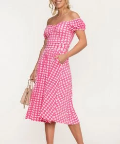 Jolie Moi Pink Leslie Bow Front Midi Dress -Jolie Moi Sales unnamed file 1294 scaled