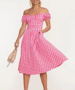 Jolie Moi Pink Leslie Bow Front Midi Dress -Jolie Moi Sales unnamed file 1295 scaled