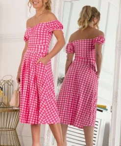Jolie Moi Pink Leslie Bow Front Midi Dress -Jolie Moi Sales unnamed file 1296 scaled