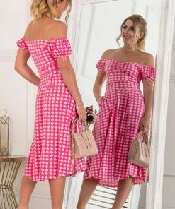 Jolie Moi Pink Leslie Bow Front Midi Dress -Jolie Moi Sales unnamed file 1297 scaled