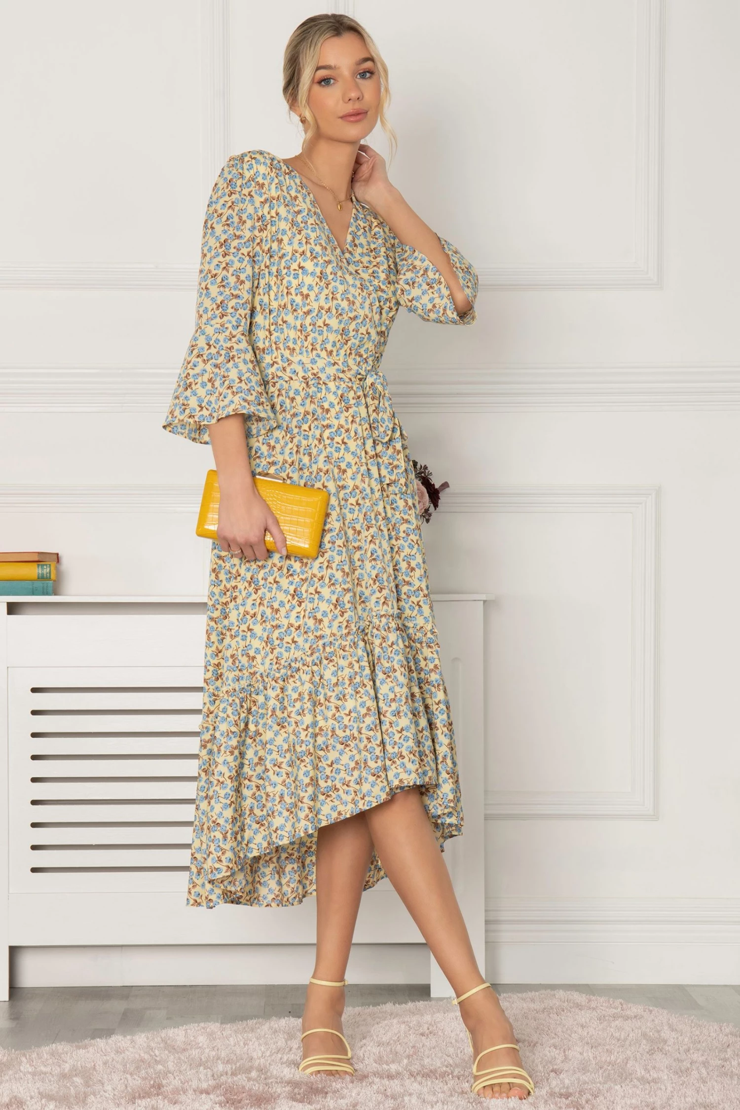 Jolie Moi Yellow Geelan Tiered Hem Maxi Dress 5 Jolie Moi Yellow Geelan Tiered Hem Maxi Dress - Image 3