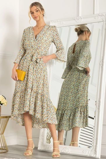 Jolie Moi Yellow Geelan Tiered Hem Maxi Dress 9 Jolie Moi Yellow Geelan Tiered Hem Maxi Dress - Image 7