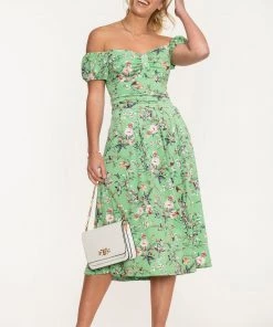 Jolie Moi Green Leslie Bow Front Midi Dress -Jolie Moi Sales unnamed file 1308 scaled
