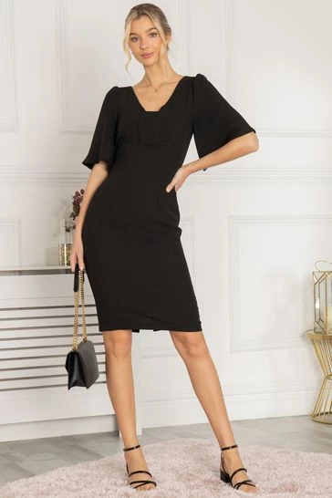 Jolie Moi Beverly Black Bodycon Dress 8 Jolie Moi Beverly Black Bodycon Dress - Image 7