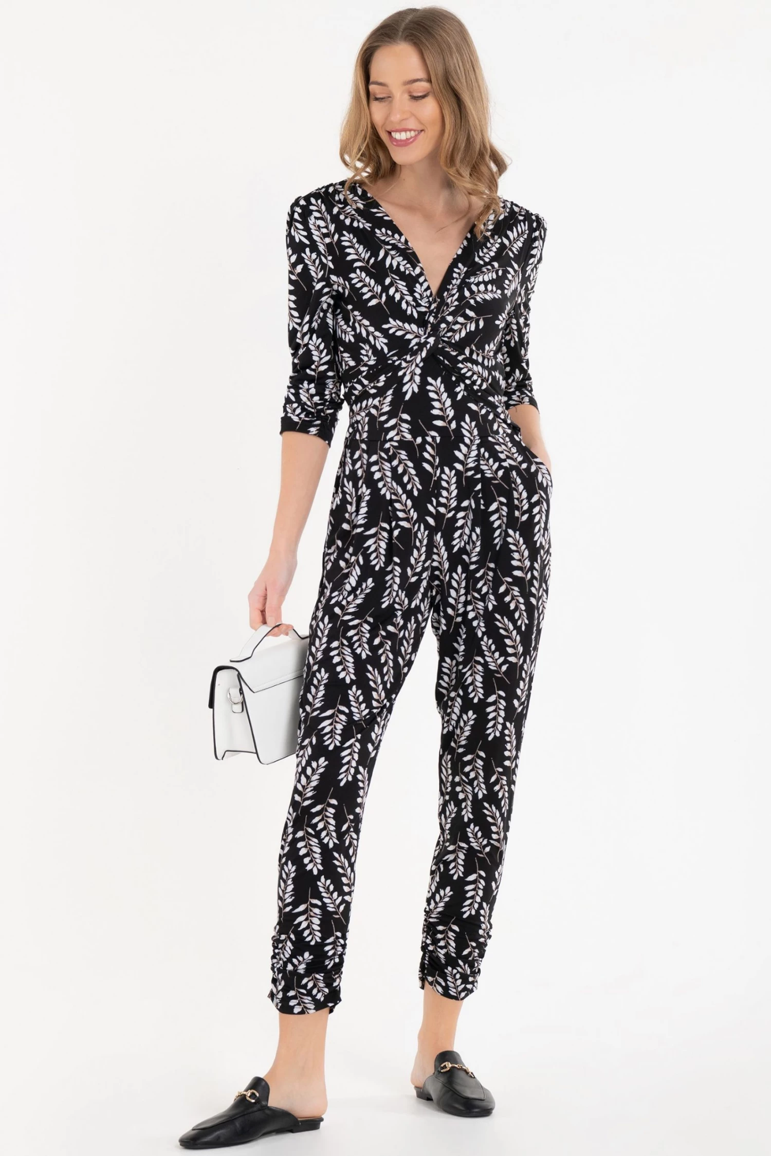 Jolie Moi Cheryl Animal Print Black Jumpsuit 5 Jolie Moi Cheryl Animal Print Black Jumpsuit - Image 3