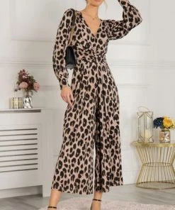 Jolie Moi Pink Kylie Long Sleeve Jumpsuit -Jolie Moi Sales unnamed file 1353