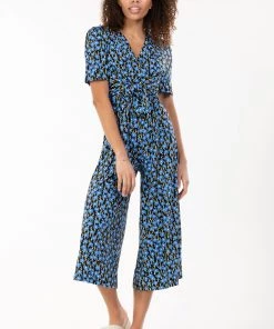 Jolie Moi Blue Bess Floral Print Tie Waist Jumpsuit -Jolie Moi Sales unnamed file 1364 scaled