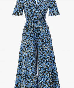 Jolie Moi Blue Bess Floral Print Tie Waist Jumpsuit -Jolie Moi Sales unnamed file 1366 scaled