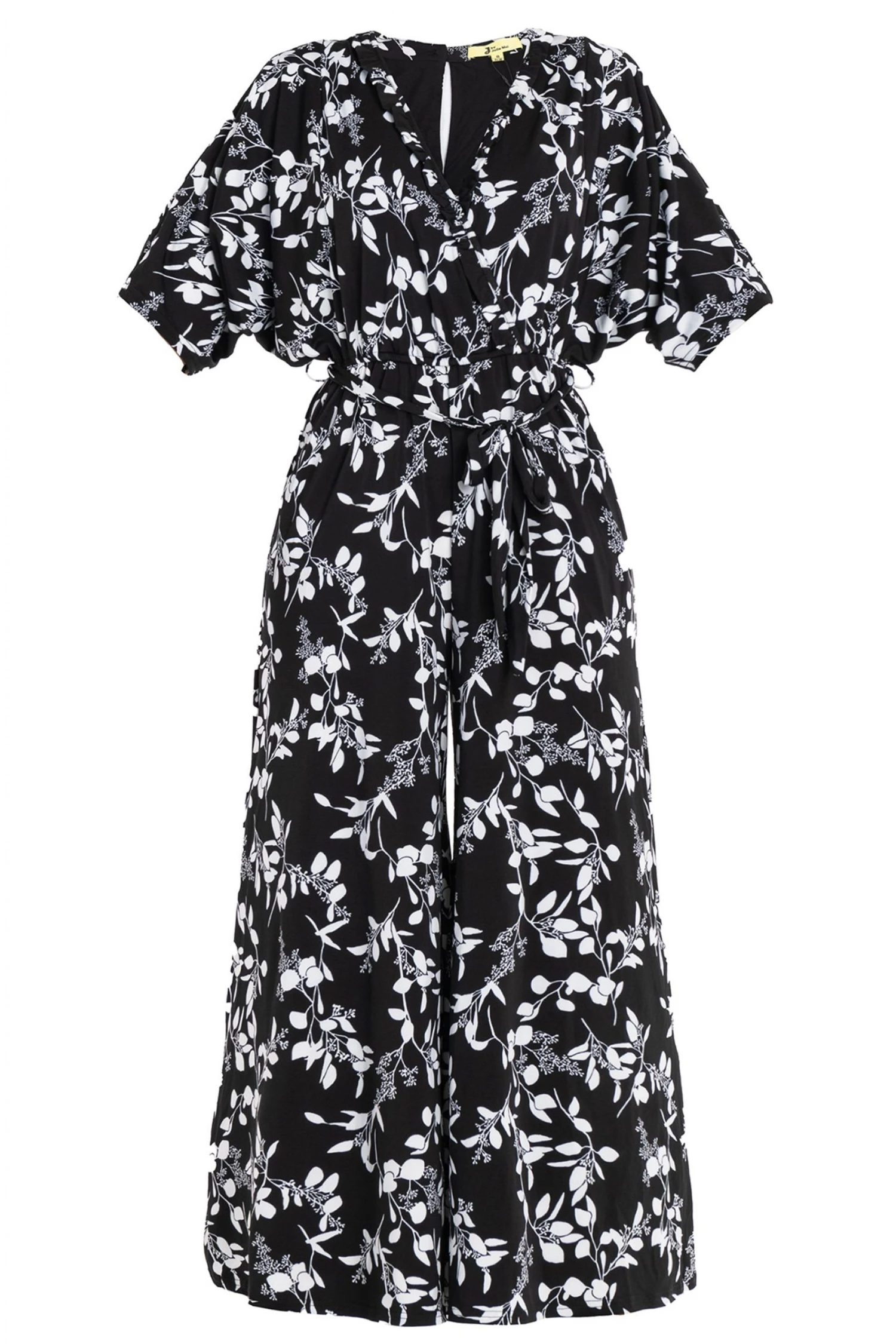 Jolie Moi Bianca Floral Print Black Jumpsuit 8 Jolie Moi Bianca Floral Print Black Jumpsuit - Image 6