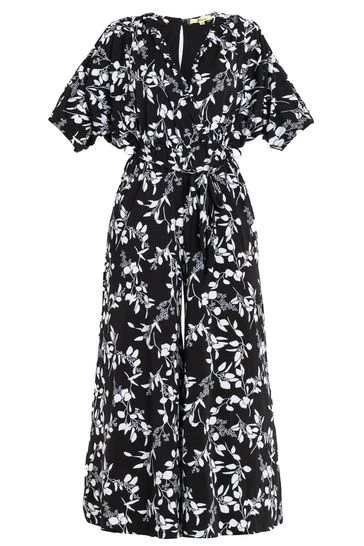 Jolie Moi Bianca Floral Print Black Jumpsuit 9 Jolie Moi Bianca Floral Print Black Jumpsuit - Image 7