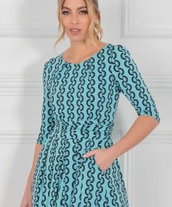 Jolie Moi Cierra Green 3/4 Sleeve Maxi Dress -Jolie Moi Sales unnamed file 139 scaled