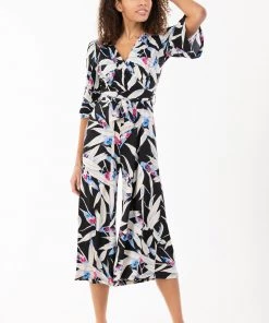 Jolie Moi Cara Black Leaf Print Wrap Jumpsuit -Jolie Moi Sales unnamed file 1405 scaled