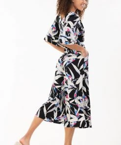 Jolie Moi Cara Black Leaf Print Wrap Jumpsuit -Jolie Moi Sales unnamed file 1406 scaled