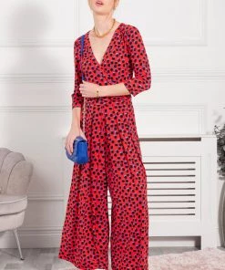 Jolie Moi Samira Red Wrap Front Jumpsuit -Jolie Moi Sales unnamed file 1411 scaled