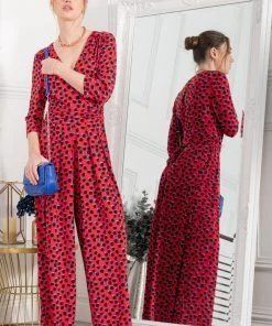 Jolie Moi Samira Red Wrap Front Jumpsuit -Jolie Moi Sales unnamed file 1414 scaled