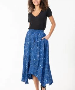 Jolie Moi Blue Hanky Hem Midi Skirt -Jolie Moi Sales unnamed file 1442 scaled