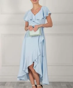 Jolie Moi Blue Vella Frill Wrap Maxi Dress -Jolie Moi Sales unnamed file 160 scaled