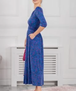 Jolie Moi Dorothy Animal 3/4 Sleeve Maxi Dress -Jolie Moi Sales unnamed file 164 scaled