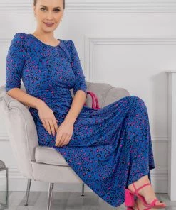 Jolie Moi Dorothy Animal 3/4 Sleeve Maxi Dress -Jolie Moi Sales unnamed file 166 scaled