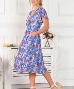 Jolie Moi Blue Kaylynn Wrap Mesh Dress -Jolie Moi Sales unnamed file 172 scaled