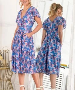 Jolie Moi Blue Kaylynn Wrap Mesh Dress -Jolie Moi Sales unnamed file 173 scaled