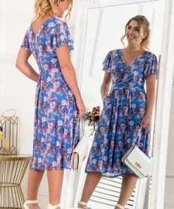 Jolie Moi Blue Kaylynn Wrap Mesh Dress -Jolie Moi Sales unnamed file 174 scaled