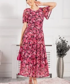 Jolie Moi Blue Gianna Print Mesh Maxi Dress -Jolie Moi Sales unnamed file 178 scaled