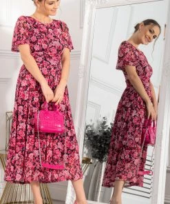 Jolie Moi Blue Gianna Print Mesh Maxi Dress -Jolie Moi Sales unnamed file 179 scaled