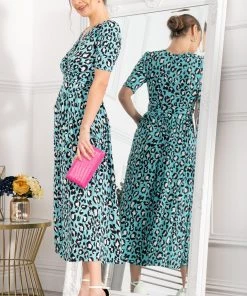 Jolie Moi Blue Animal Print Maxi Dress -Jolie Moi Sales unnamed file 213 scaled