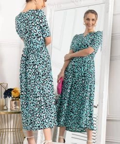 Jolie Moi Blue Animal Print Maxi Dress -Jolie Moi Sales unnamed file 214 scaled