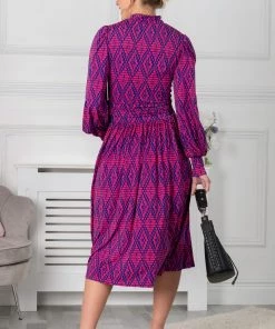 Jolie Moi Purple Kathryn Long Sleeve Midi Dress -Jolie Moi Sales unnamed file 232 scaled