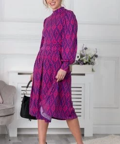 Jolie Moi Purple Kathryn Long Sleeve Midi Dress -Jolie Moi Sales unnamed file 233 scaled