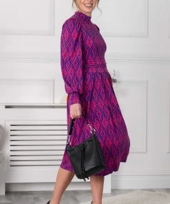 Jolie Moi Purple Kathryn Long Sleeve Midi Dress -Jolie Moi Sales unnamed file 234 scaled