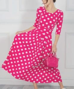 Jolie Moi Pink Deasia Polka Dot Print Maxi Dress 12 Jolie Moi Pink Deasia Polka Dot Print Maxi Dress -Jolie Moi Sales unnamed file 263 scaled