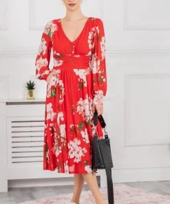 Jolie Moi Red Gianna Long Sleeve Mesh Dress 12 Jolie Moi Red Gianna Long Sleeve Mesh Dress -Jolie Moi Sales unnamed file 270 scaled