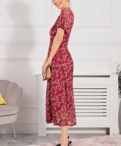Jolie Moi Red Julita Mesh Maxi Dress -Jolie Moi Sales unnamed file 284 scaled