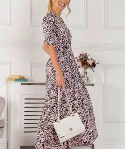 Jolie Moi Pink Kendall Wrap Front Maxi Dress -Jolie Moi Sales unnamed file 290 scaled