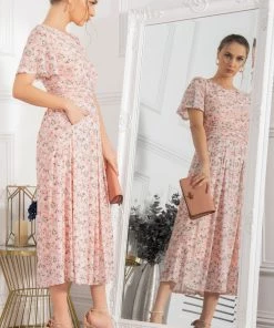 Jolie Moi Orange Gianna Print Mesh Maxi Dress -Jolie Moi Sales unnamed file 30 scaled