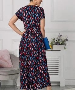Jolie Moi Blue Lola Wrap Dip Hem Maxi Dress -Jolie Moi Sales unnamed file 305 scaled