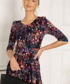 Jolie Moi Blue Pauline 3/4 Sleeve Maxi Dress 10 Jolie Moi Blue Pauline 3/4 Sleeve Maxi Dress -Jolie Moi Sales unnamed file 309 scaled