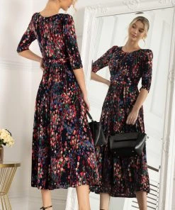 Jolie Moi Blue Pauline 3/4 Sleeve Maxi Dress 11 Jolie Moi Blue Pauline 3/4 Sleeve Maxi Dress -Jolie Moi Sales unnamed file 310 scaled