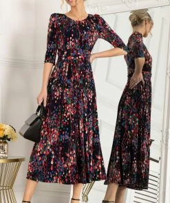 Jolie Moi Blue Pauline 3/4 Sleeve Maxi Dress 12 Jolie Moi Blue Pauline 3/4 Sleeve Maxi Dress -Jolie Moi Sales unnamed file 311 scaled