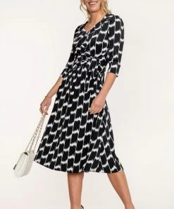 Jolie Moi Sylvie Black Wrap Collar Dress -Jolie Moi Sales unnamed file 320 scaled