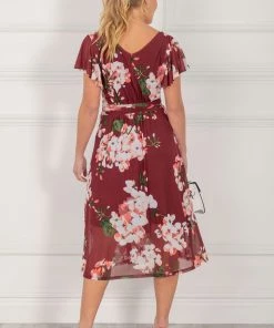 Jolie Moi Bethany Red Mesh Midi Dress -Jolie Moi Sales unnamed file 333 scaled