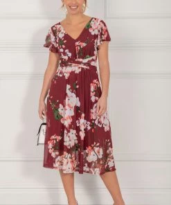 Jolie Moi Bethany Red Mesh Midi Dress -Jolie Moi Sales unnamed file 334 scaled