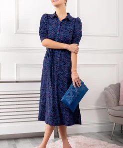 Jolie Moi Animal Calla Ruched Sleeve Shirt Dress -Jolie Moi Sales unnamed file 377 scaled