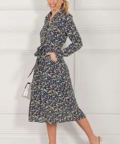 Jolie Moi Blue Shea Viscose Shirt Midi Dress -Jolie Moi Sales unnamed file 386 scaled