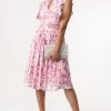 Jolie Moi Pink Emily Frilly Mesh Midi Dress -Jolie Moi Sales unnamed file 389