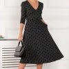 Jolie Moi Delylah Black V-Neck Midi Dress -Jolie Moi Sales unnamed file 395
