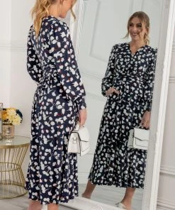 Jolie Moi Nancy Blue Long Sleeve Maxi Dress -Jolie Moi Sales unnamed file 418 scaled